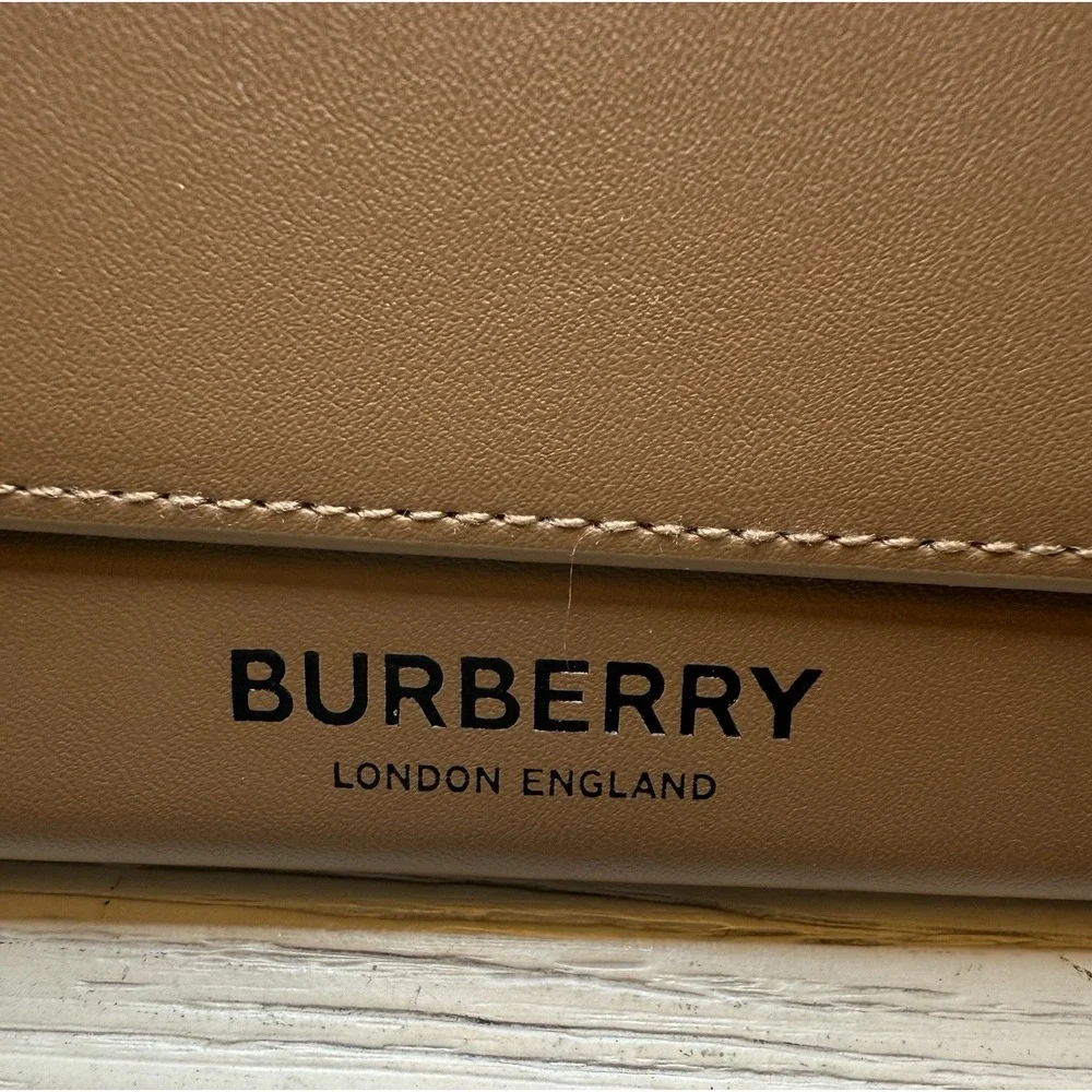 Burberry Camel Brown Leather Eyeglasses Sunglasses *Case Only* W/ New Microfiber